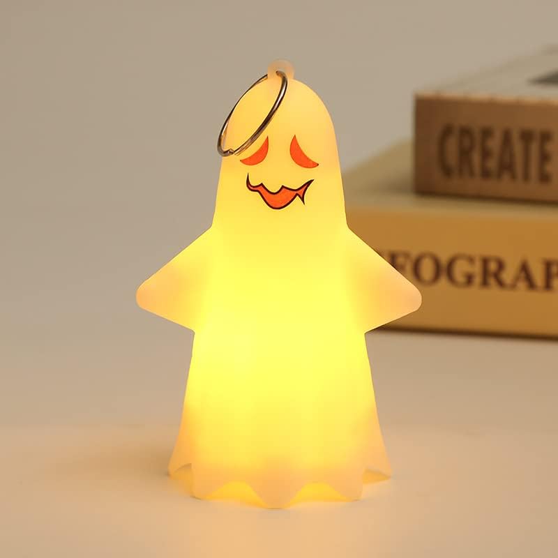 1pcs Ghost Light Decorative Hanging Ornaments for Halloween Glowing Ghosts for Halloween Resin Decorations,5.7 * 6.9 * 10.8cm (style1)