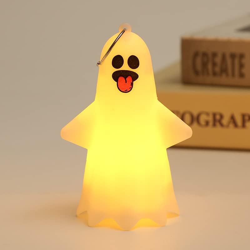 1pcs Ghost Light Decorative Hanging Ornaments for Halloween Glowing Ghosts for Halloween Resin Decorations,5.7 * 6.9 * 10.8cm (style1)