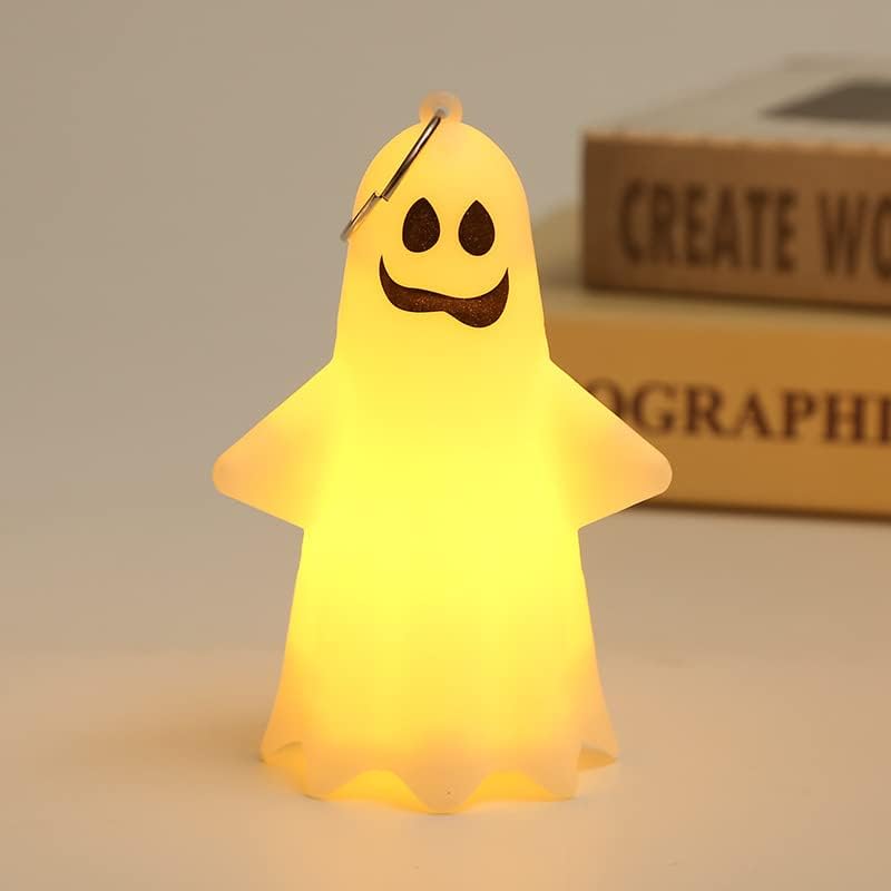 1pcs Ghost Light Decorative Hanging Ornaments for Halloween Glowing Ghosts for Halloween Resin Decorations,5.7 * 6.9 * 10.8cm (style1)