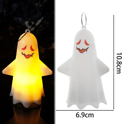 1pcs Ghost Light Decorative Hanging Ornaments for Halloween Glowing Ghosts for Halloween Resin Decorations,5.7 * 6.9 * 10.8cm (style1)